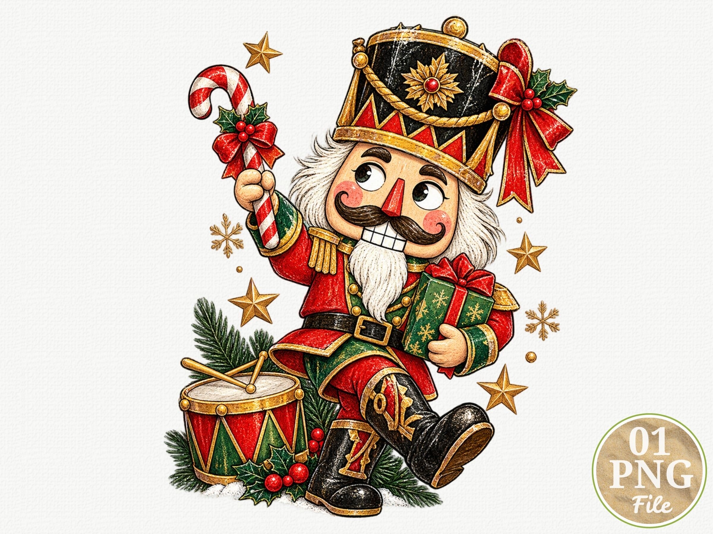 Vintage Christmas Nutcracker Holiday Cha