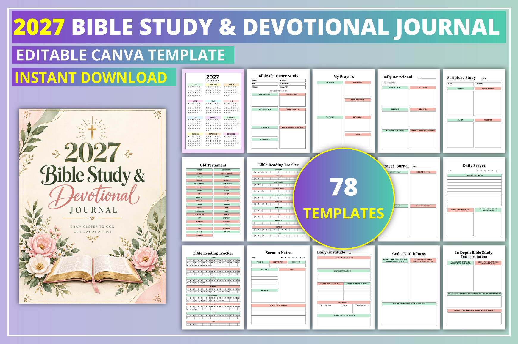 2027 Bible Study & Devotional Journal