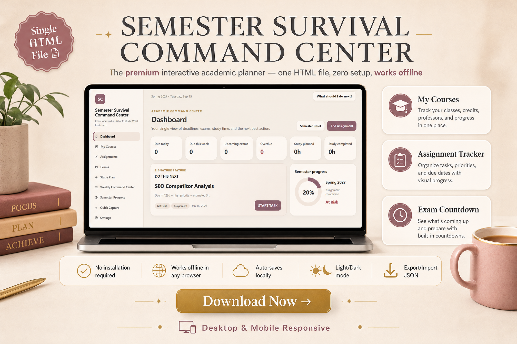 All in One Interactive Student Planner