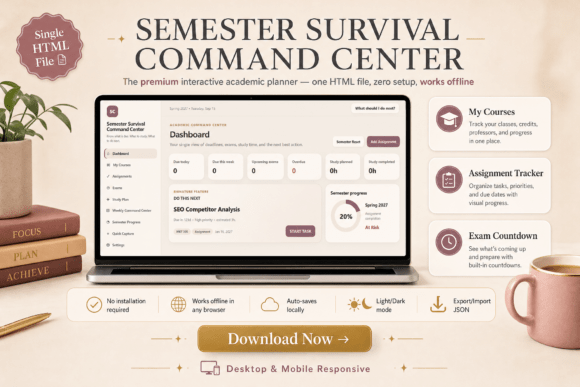 All in One Interactive Student Planner - Digital