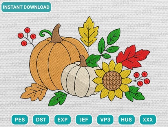 Autumn Embroidery Design