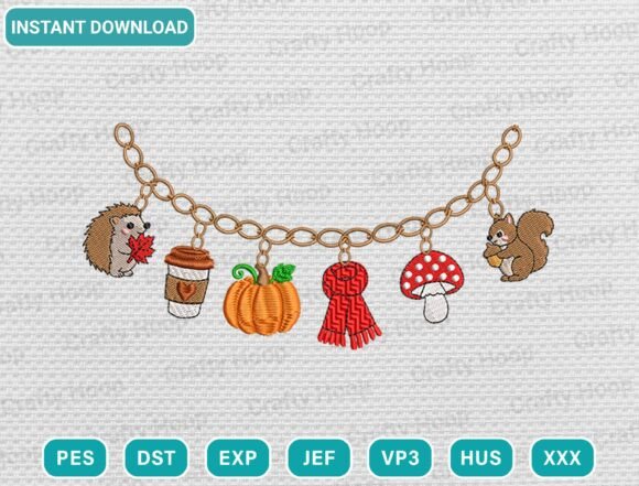 Autumn Embroidery Design