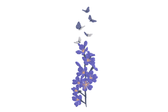 Blue Wildflower Butterfly Border