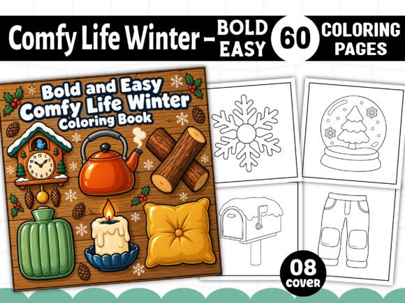 Bold and Easy Comfy Life Winter Coloring