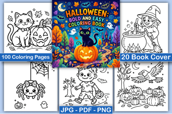 Bold and Easy: Halloween Coloring Pages