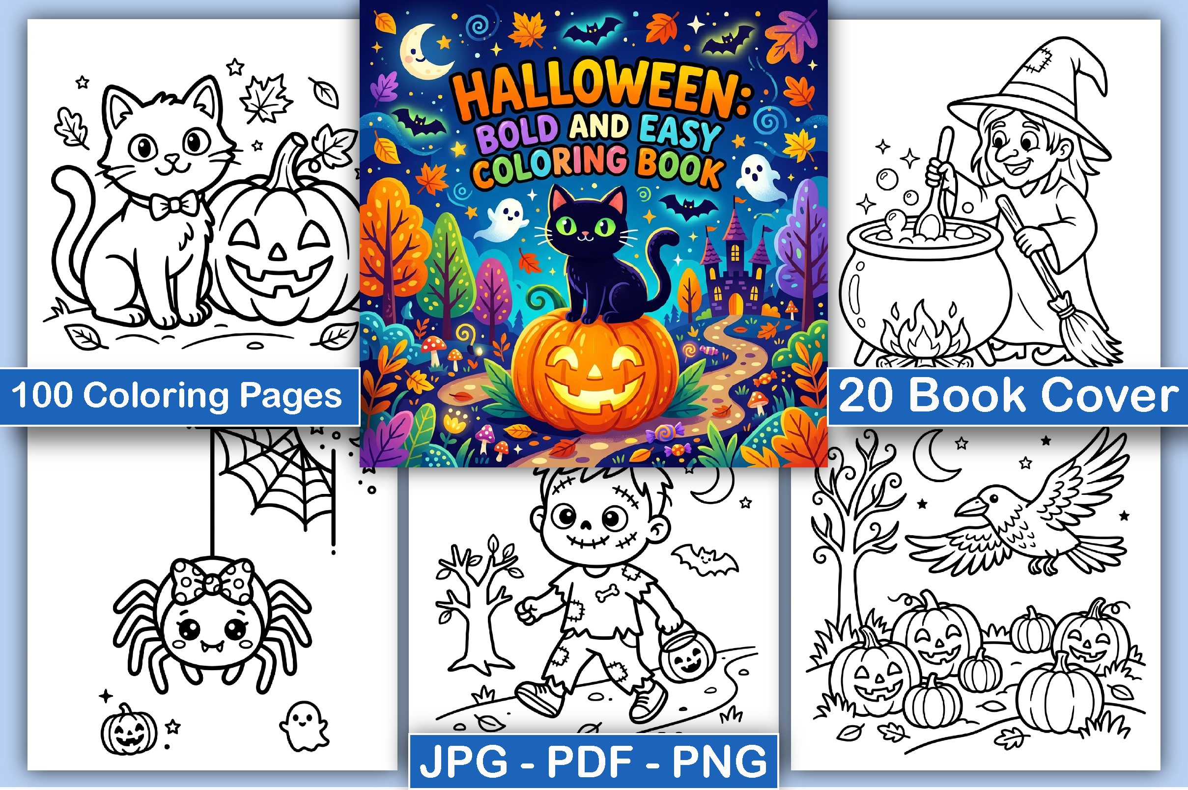 Bold and Easy: Halloween Coloring Pages