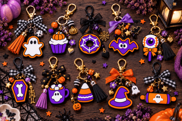 Boo-tiful Halloween Charms 3MF – 10 Multicolour 3D Print Charm Designs - Image 2