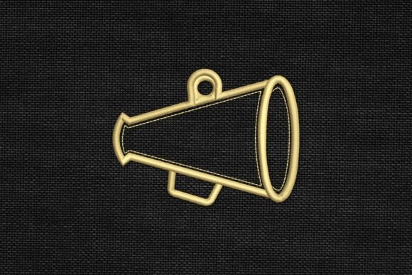 Cheerleader Megaphone Applique Monogram