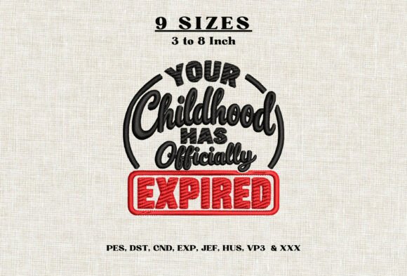 Childhood Expired Embroidery Pattern DST