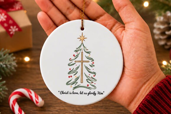 Christian Christmas Tree Ornament PNG