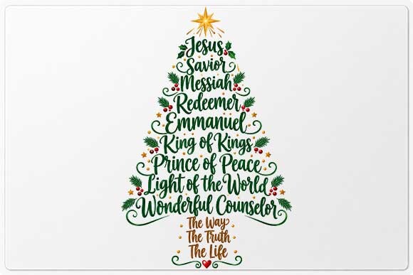 Christian Christmas Tree PNG