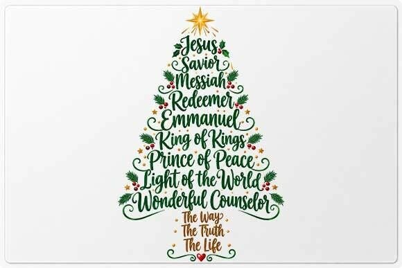 Christian Christmas Tree PNG