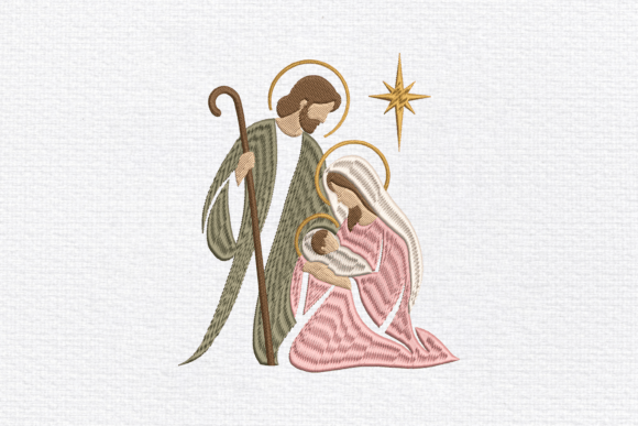 Christian Nativity Scene Embroidery File