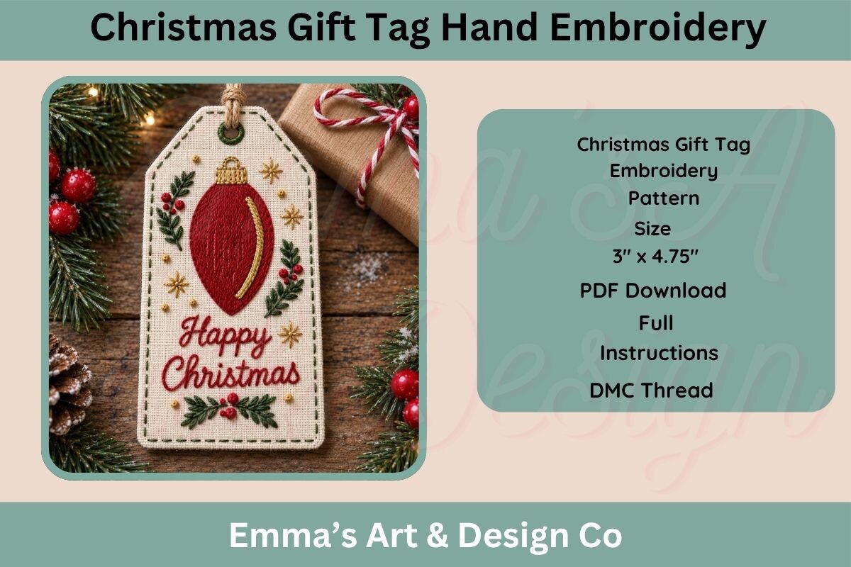Christmas Bauble Hand Embroidery Pattern