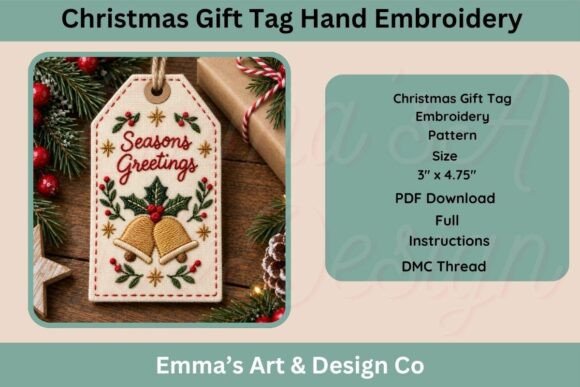 Christmas Bells Hand Embroidery Pattern