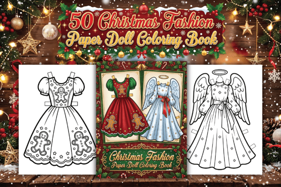 Christmas Fashion Paper Doll Book
