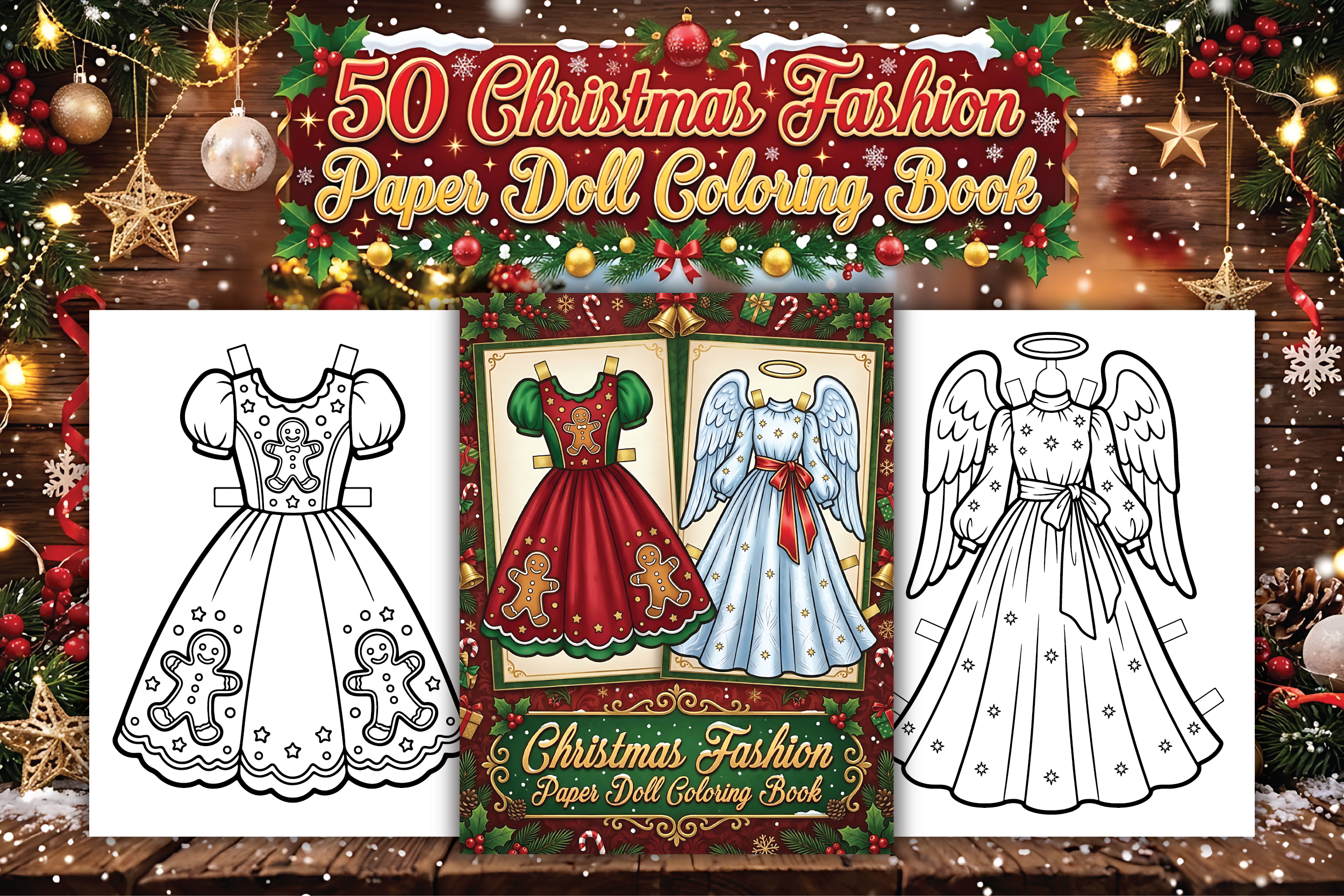 Christmas Fashion Paper Doll Book