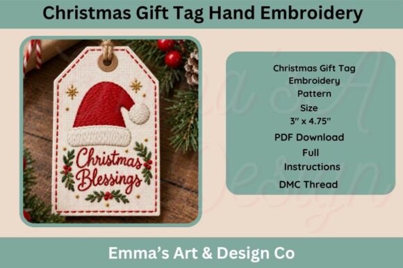 Christmas Santa Hat Hand Embroidery