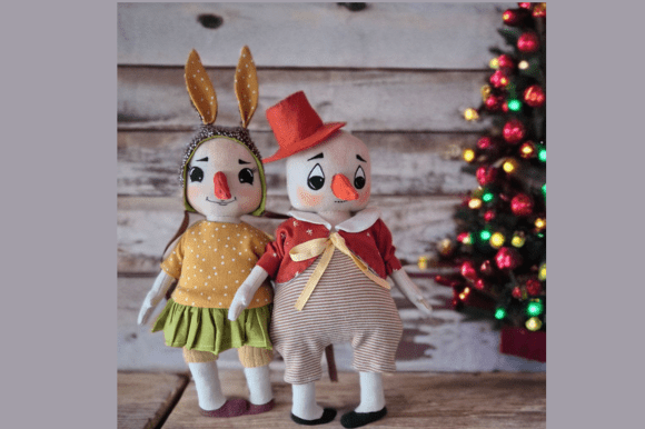 Christmas Snowman & Snowgirl Pattern Set