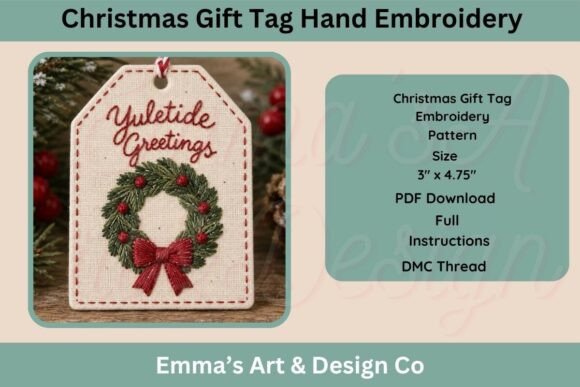Christmas Wreath Hand Embroidery