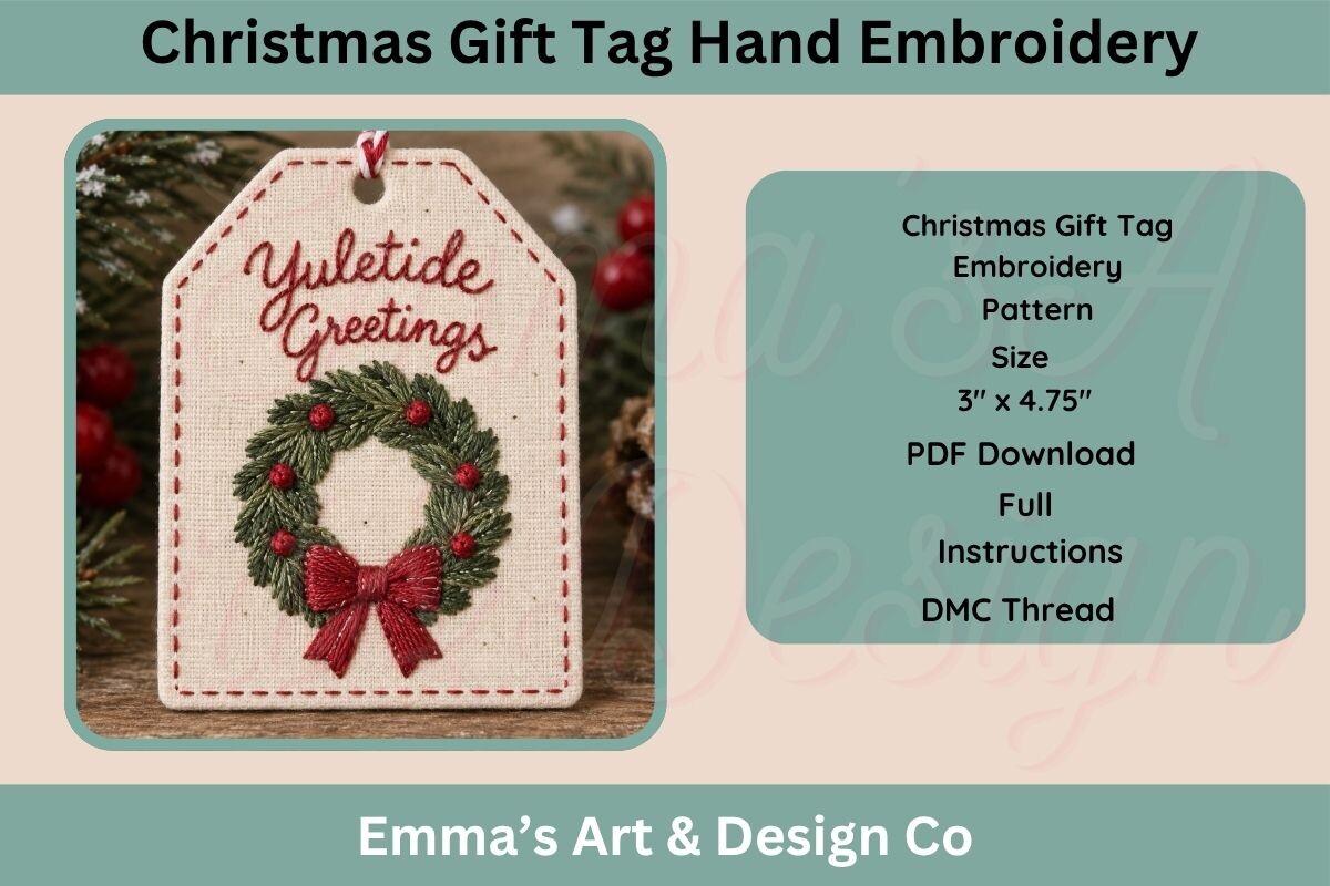 Christmas Wreath Hand Embroidery