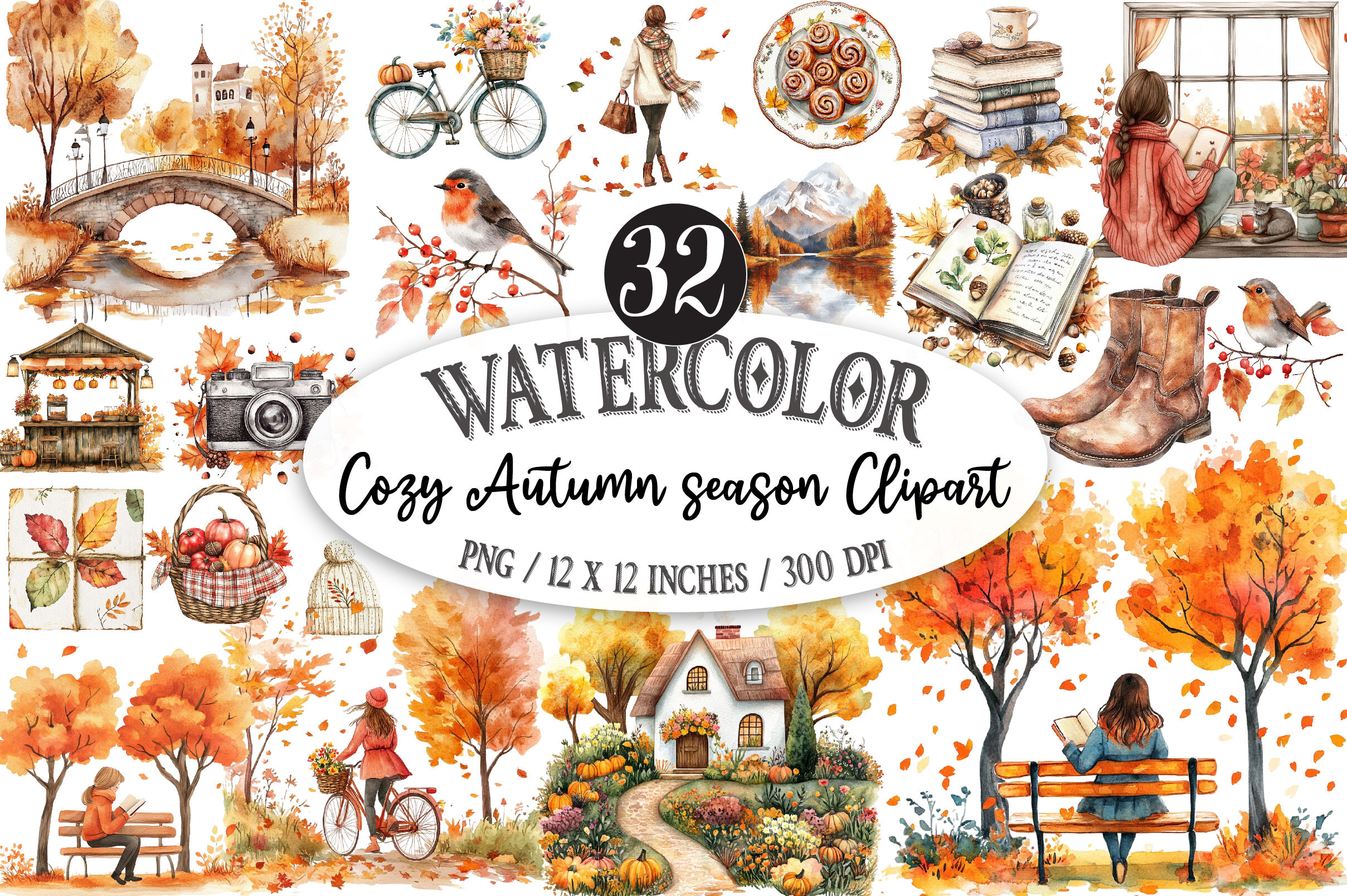 Cozy Autumn Season Clipart