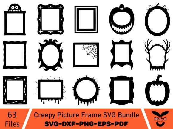 Creepy Picture Frame SVG Bundle