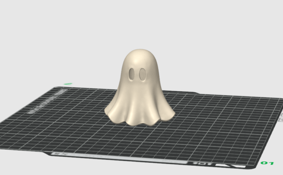 Cute Ghost STL – Minimalist Halloween 3D Print Model - Image 2