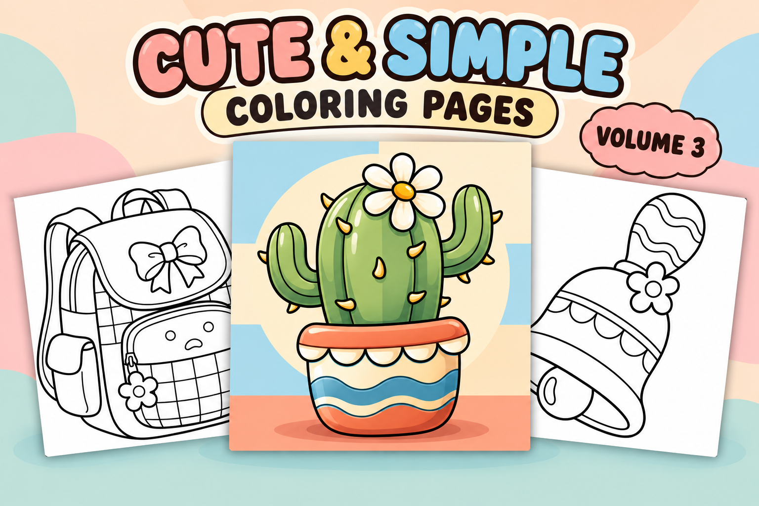 Cute & Simple Coloring Pages – Volume 3