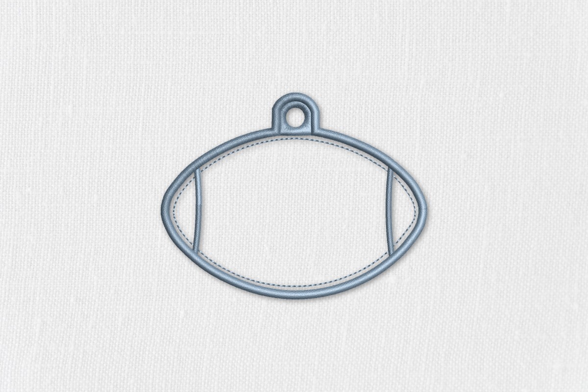 Football Shaped Ornament Applique Bag