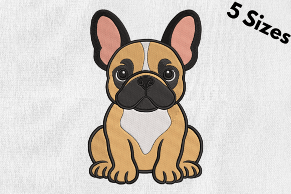 Frenchie Dog, French Bulldog Embroidery