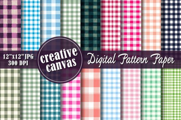 Gingham Digital Paper Bundle