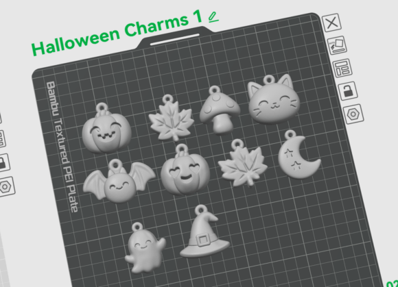 Halloween Charms STL Bundle | 10 Cute 3D Print Keychain Designs - Image 3