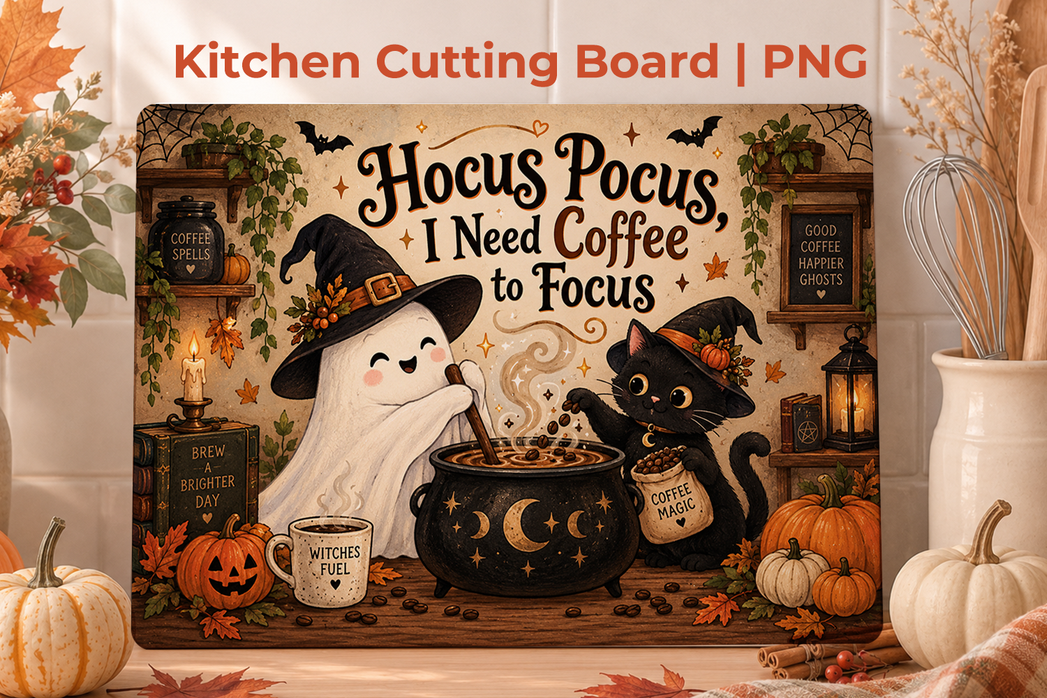Halloween Cutting Board Sublimation PNG