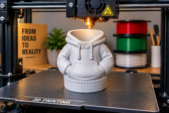 Hoodie Pen Holder STL – 3D Printable Desk Organizer File - Image 5