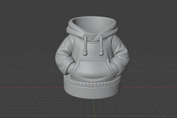 Hoodie Pen Holder STL – 3D Printable Desk Organizer File - Image 6