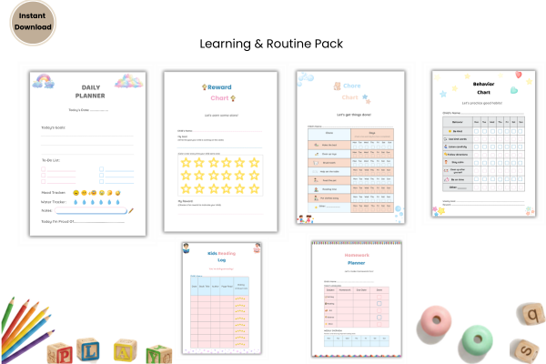 Kids Routine Chart Mega Bundle