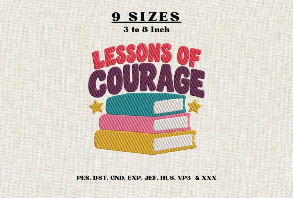 Lessons of Courage Teacher Embroidery