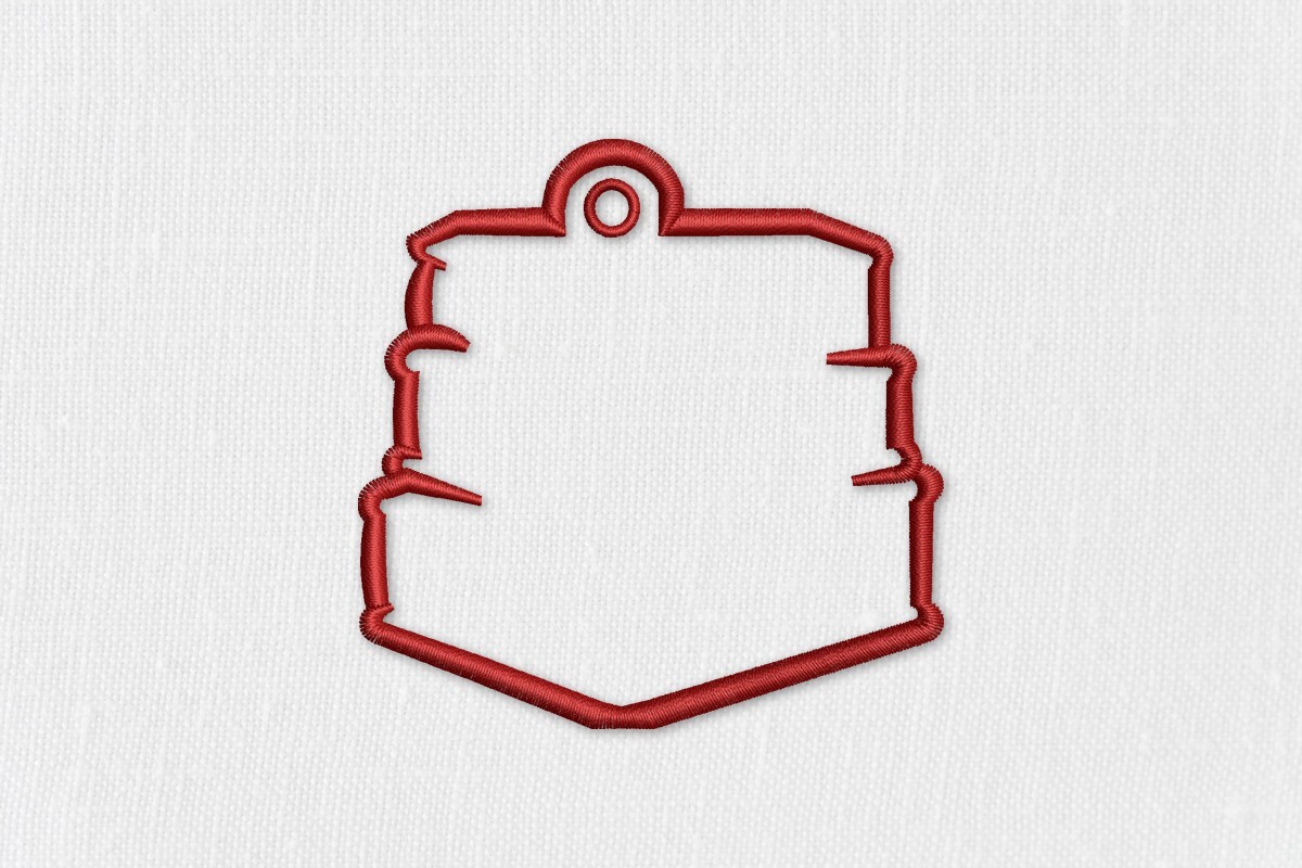 Luggage Tag Shape Applique Machine