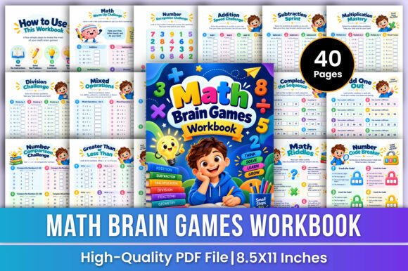 Math Brain Games Workbook | Addition