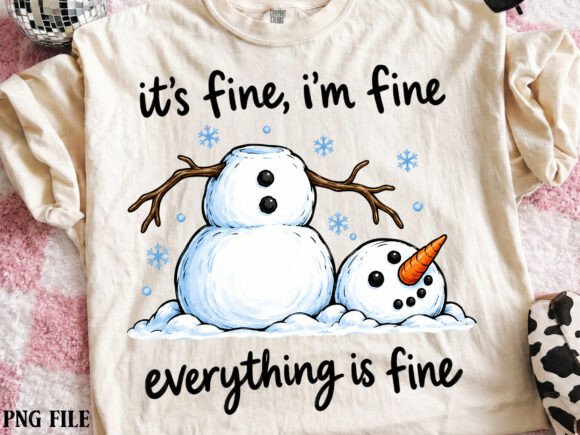 Meltdown Snowman Christmas Sublimation