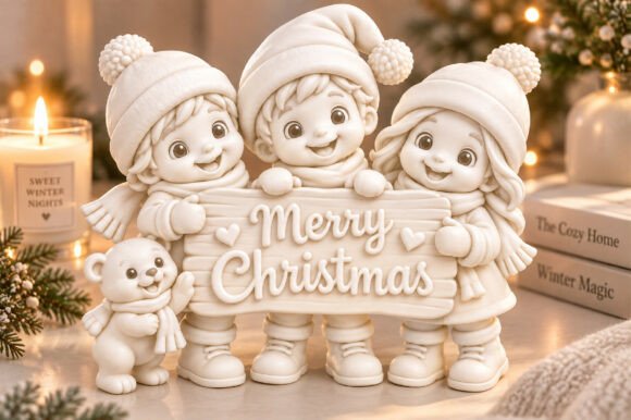 Cute Reindeer Family Christmas 3D STL - 3 Printable Holiday Ornaments - Image 13