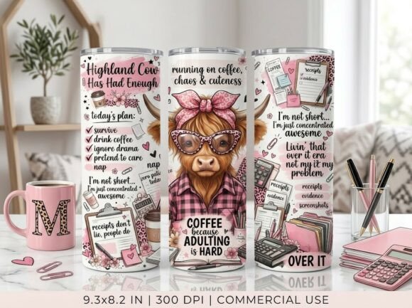Messy Bun 20oz 40oz Tumbler Wrap PNG