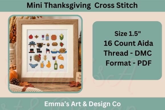 Mini Thanksgiving Cross Stitch Patterns