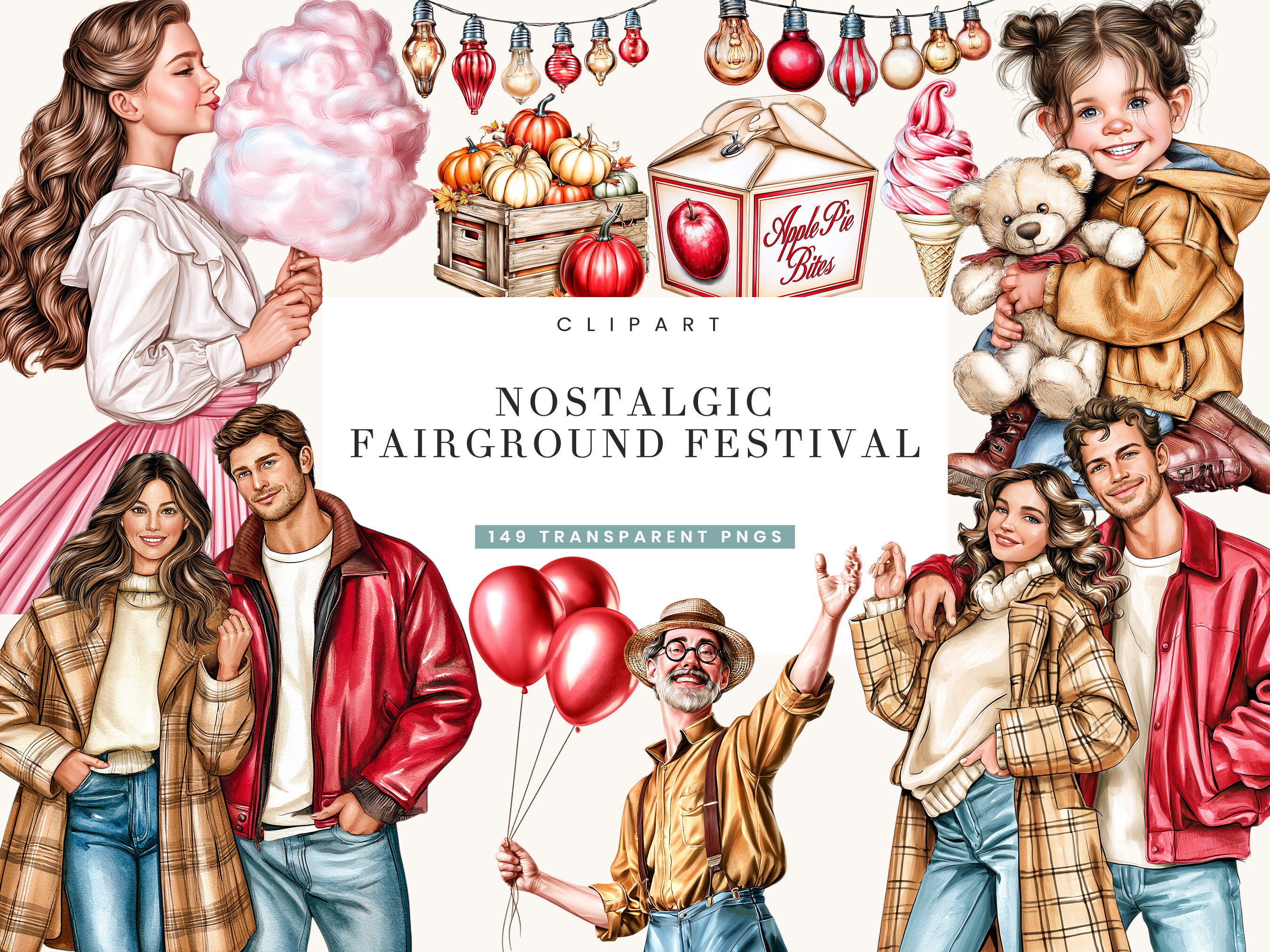 Nostalgic Fairground Festival Clipart