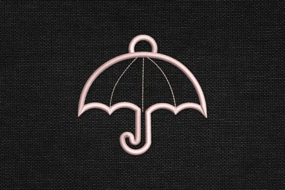 Outline Umbrella with Handle Applique