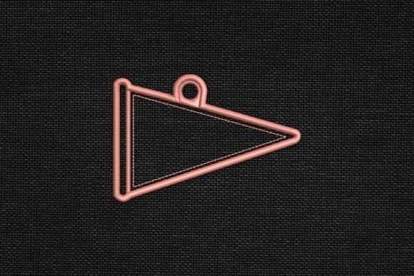 Pennant Shaped Bag Tag Applique