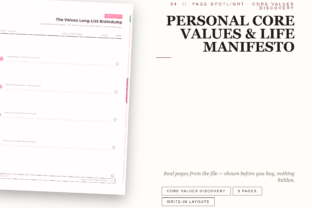 Personal Core Values & Life Manifesto Graphic by Healers Hub co ...