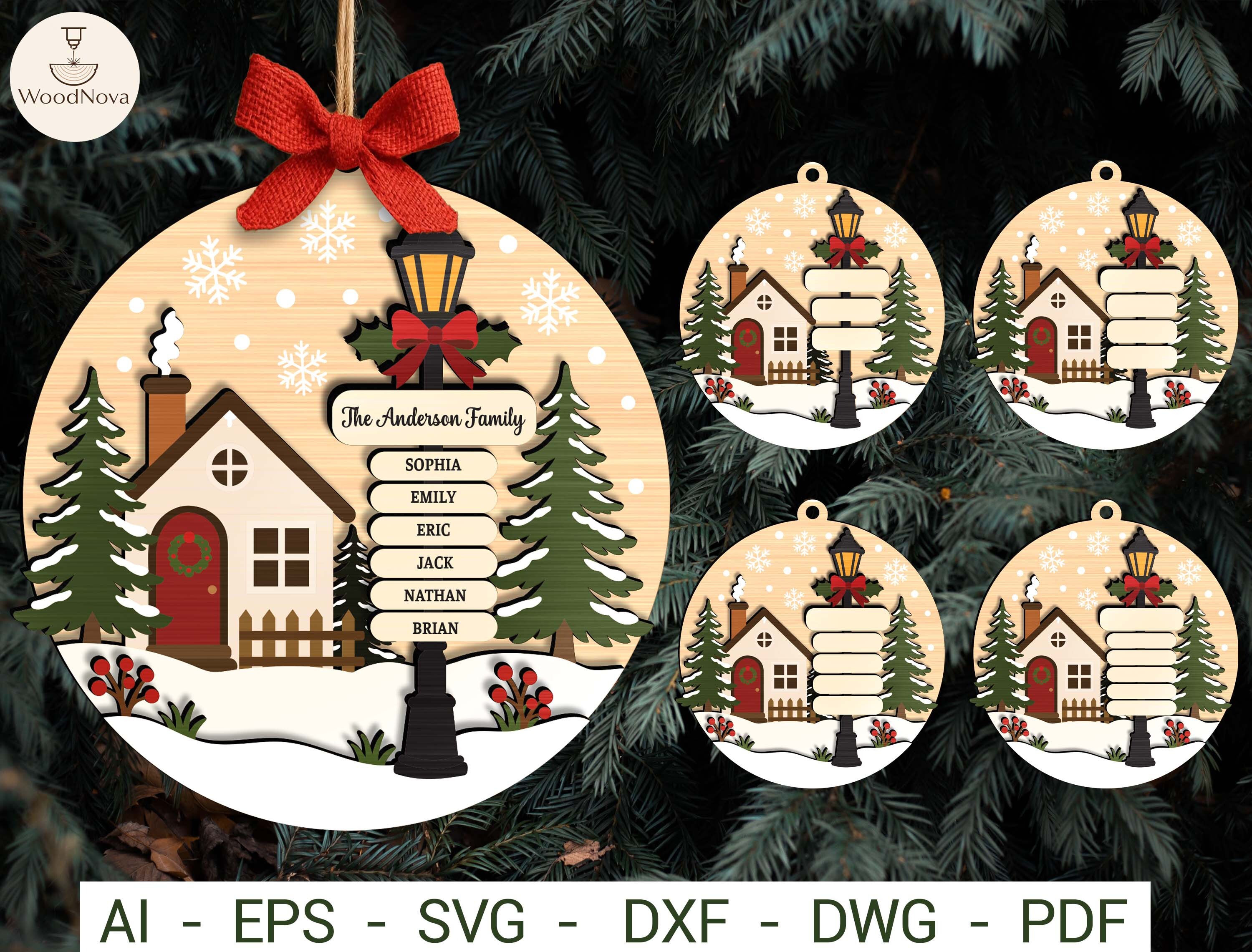 Personalized Christmas Ornament SVG