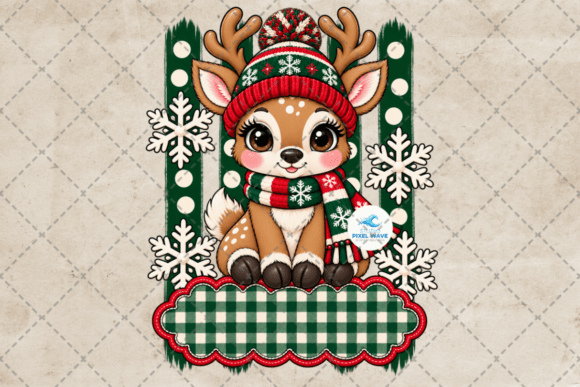 Personalized Christmas Reindeer Boy Png